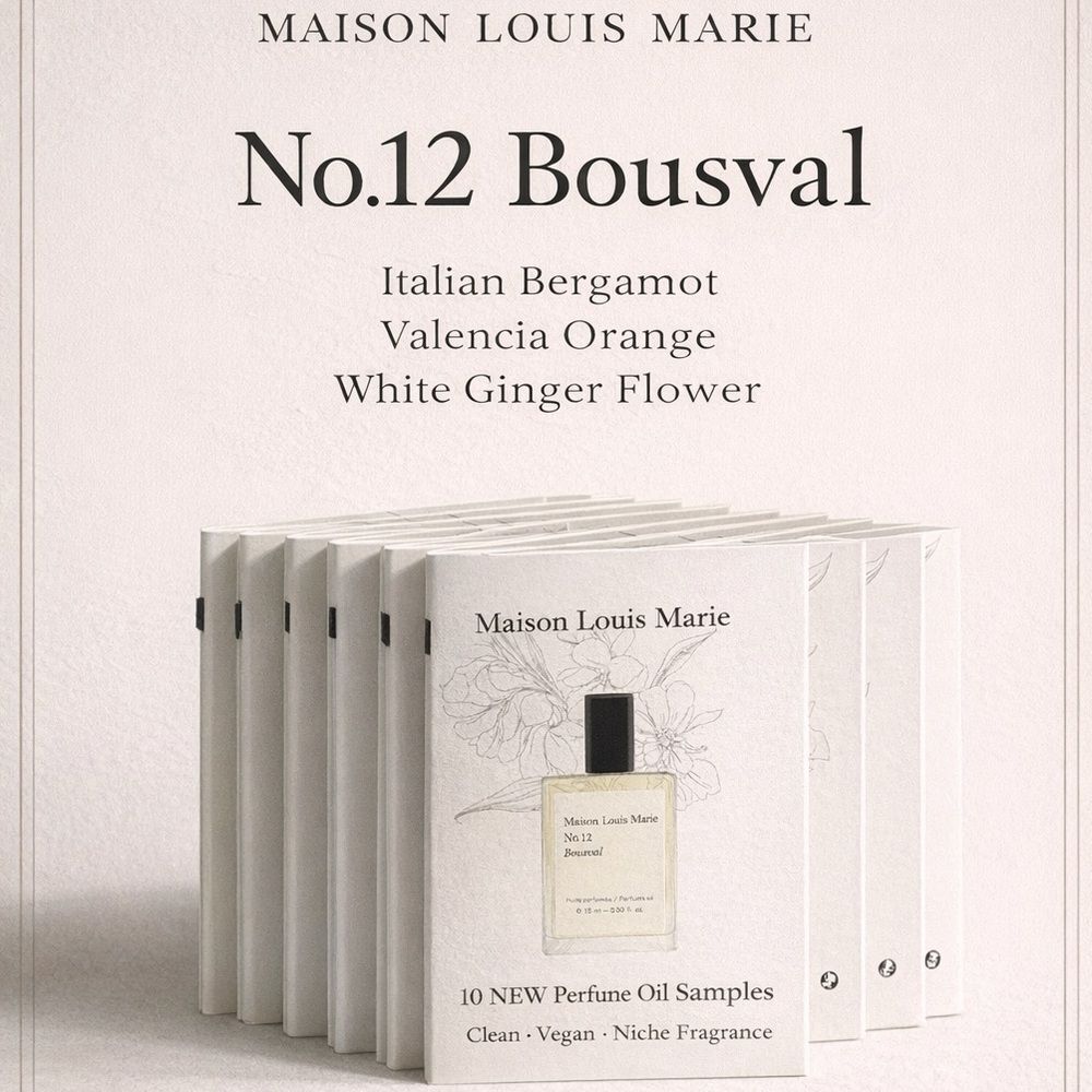 🌿 Maison Louis Marie No.12 Bousval Perfume Oil – 10 NEW Samples. New!